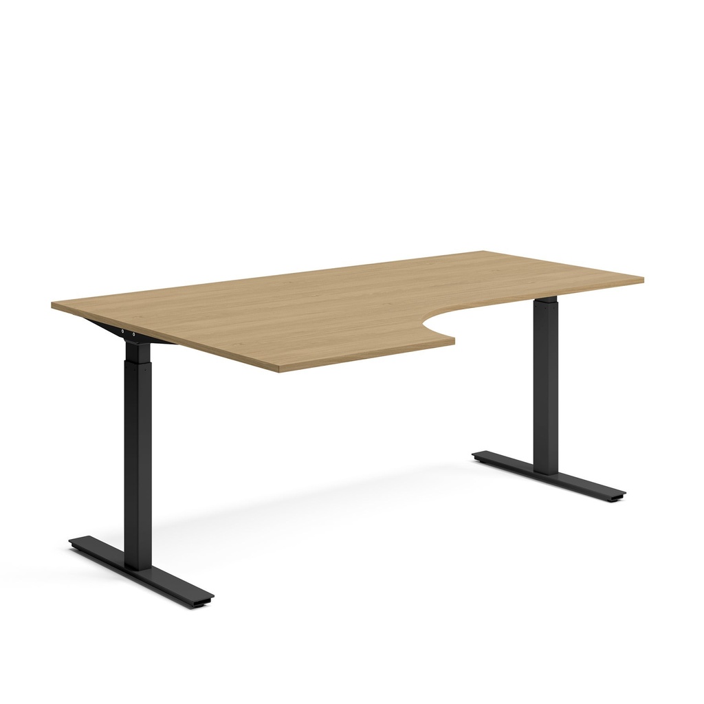 Skrivbord el vänster 80x180 cm Ek/Svart