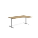 Skrivbord el höger 80x180 cm Ek/Silver