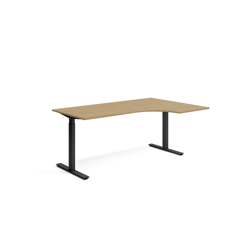 Skrivbord el höger 80x180 cm Ek/Svart