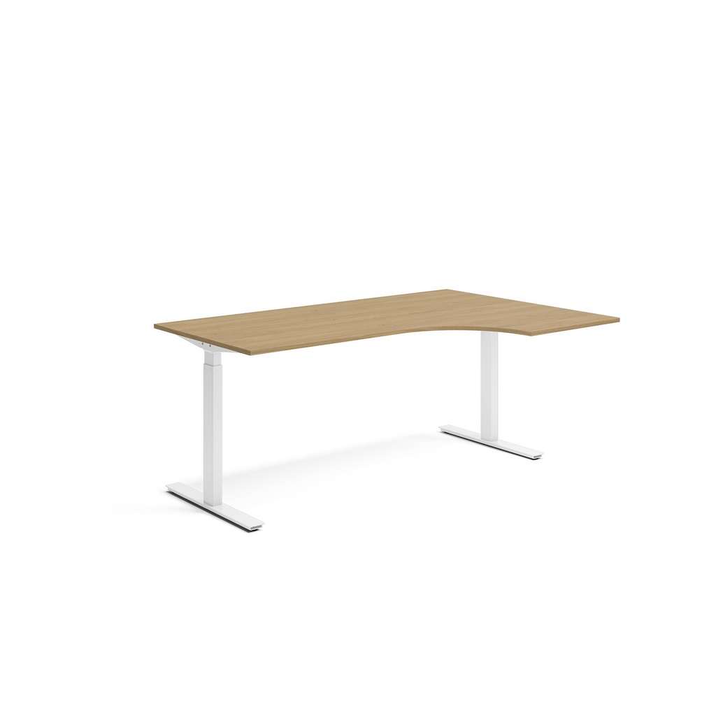 Skrivbord el höger 80x180 cm Ek/Vit