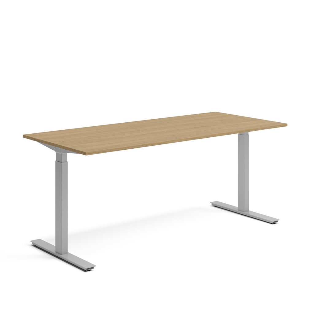 Skrivbord el 180x80 cm Ek/Silver