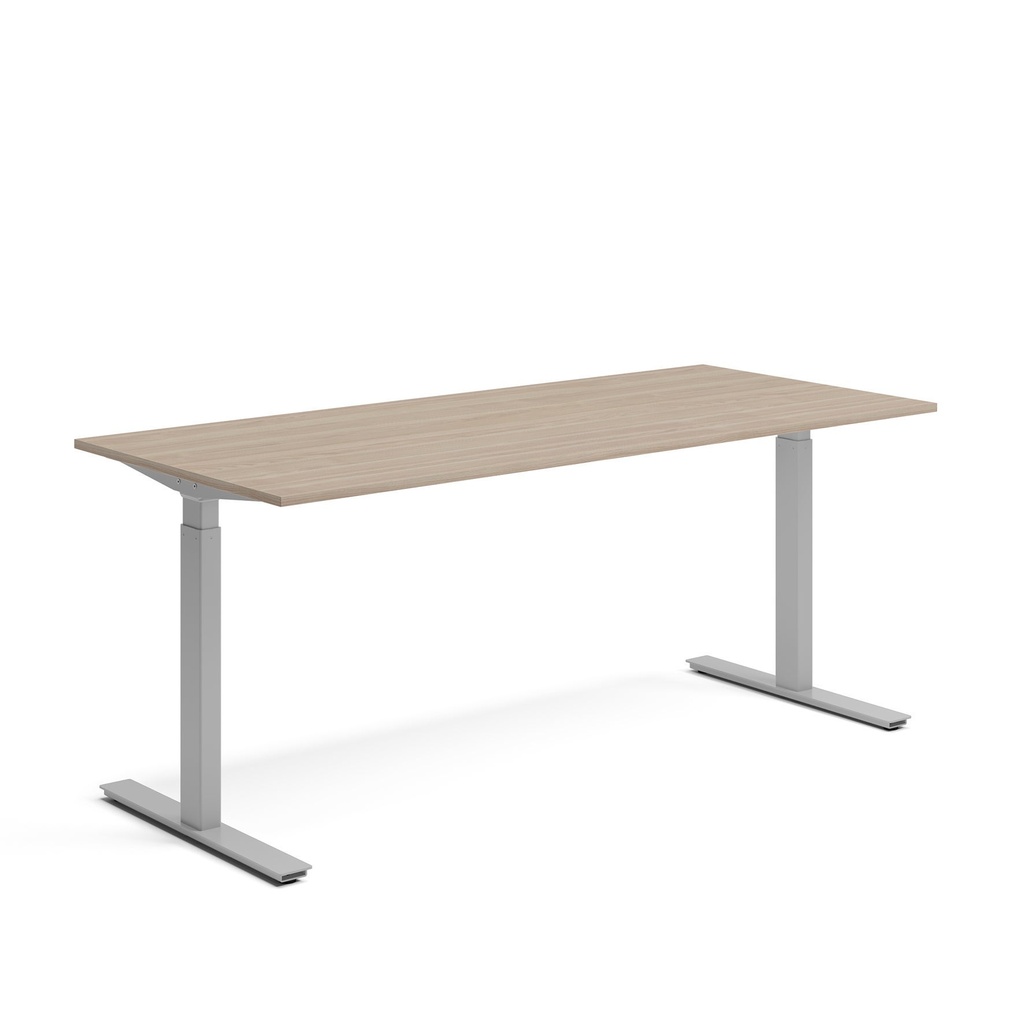 Skrivbord el 180x80 cm Vit ask/Silver