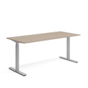 Skrivbord el 180x80 cm Vit ask/Silver