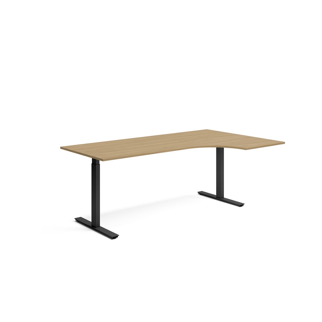 Skrivbord el höger 80x200 cm Ek/Svart