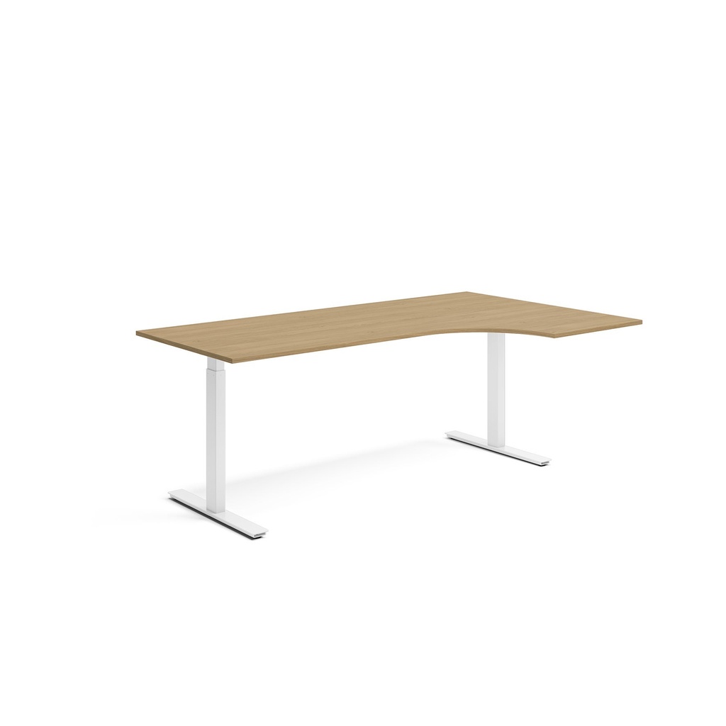 Skrivbord el höger 80x200 cm Ek/Vit