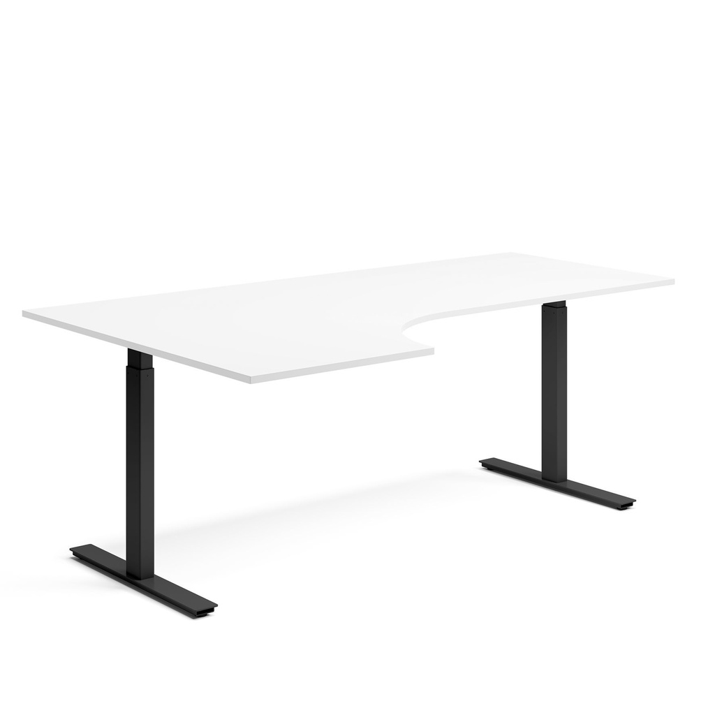 Skrivbord el vänster 80x200 cm Vit/Svart