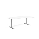 Skrivbord el höger 80x200 cm Vit/Silver