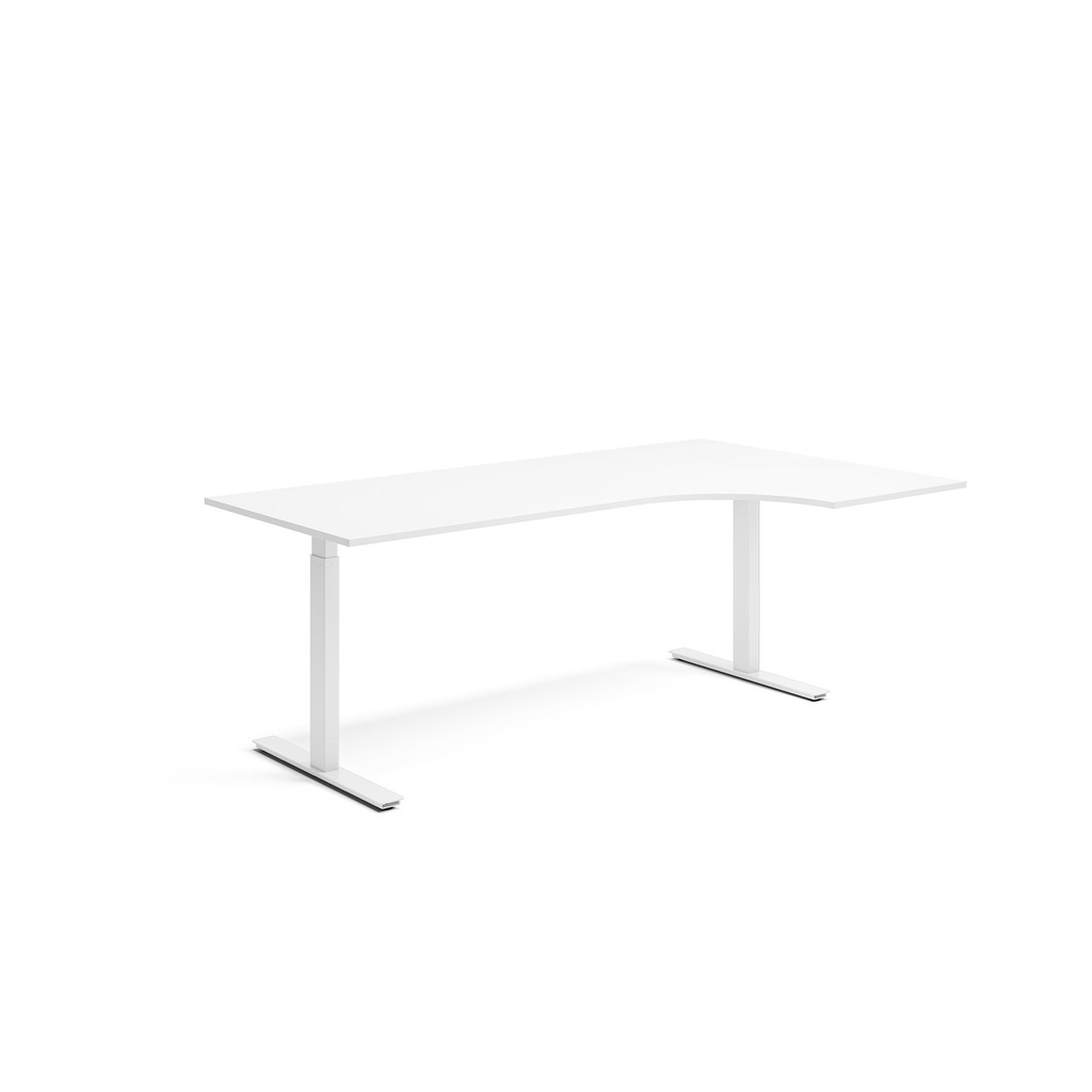 Skrivbord el höger 80x200 cm Vit/Vit