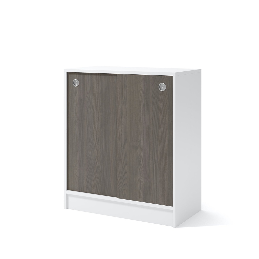 Skåp 805x415x925 mm Vit/Mörk ask