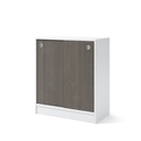 Skåp 805x415x925 mm Vit/Mörk ask