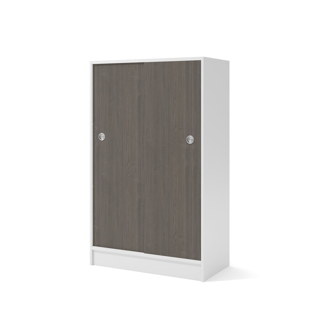 Skåp 805x415x1325 mm Vit/Mörk ask