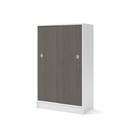 Skåp 805x415x1325 mm Vit/Mörk ask
