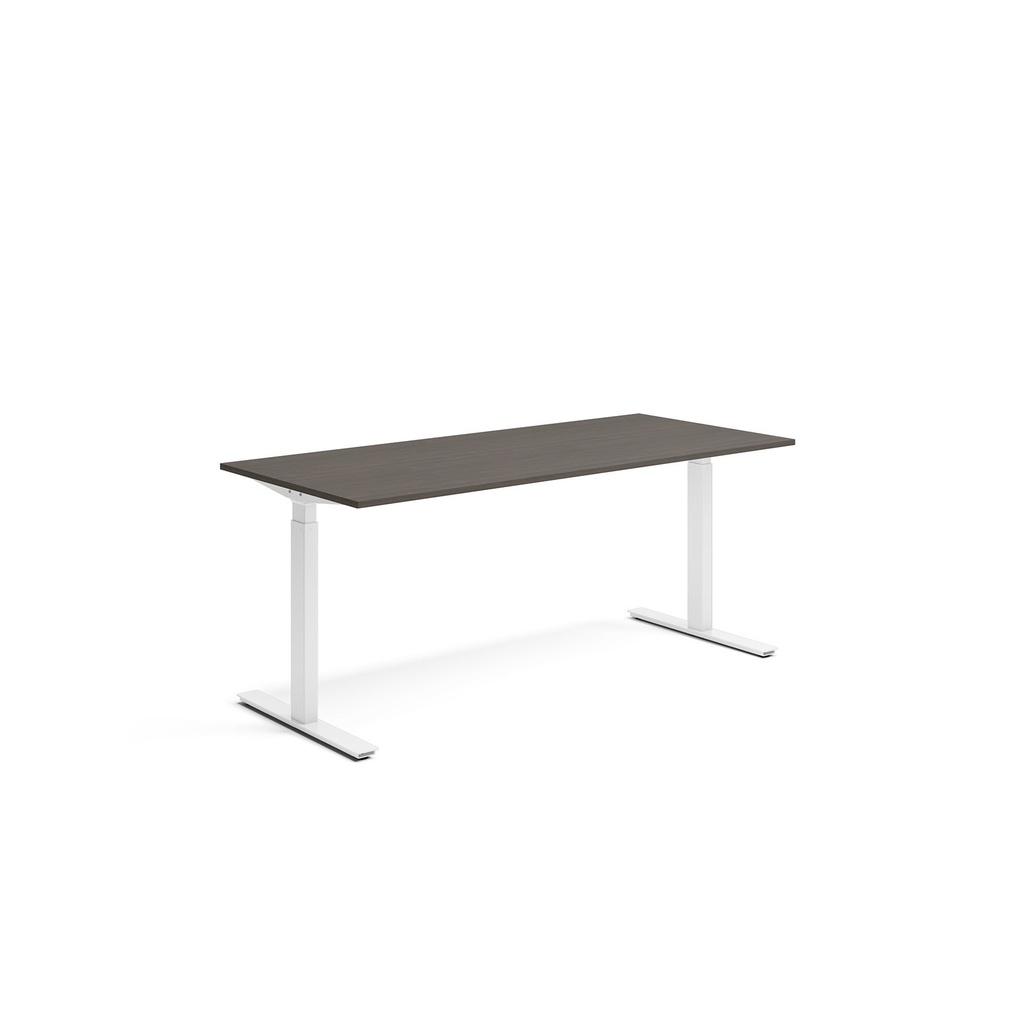 Skrivbord el 180x80 cm Mörk ask/Vit