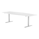 Konferensbord 2800x1200 mm Vit/Silver