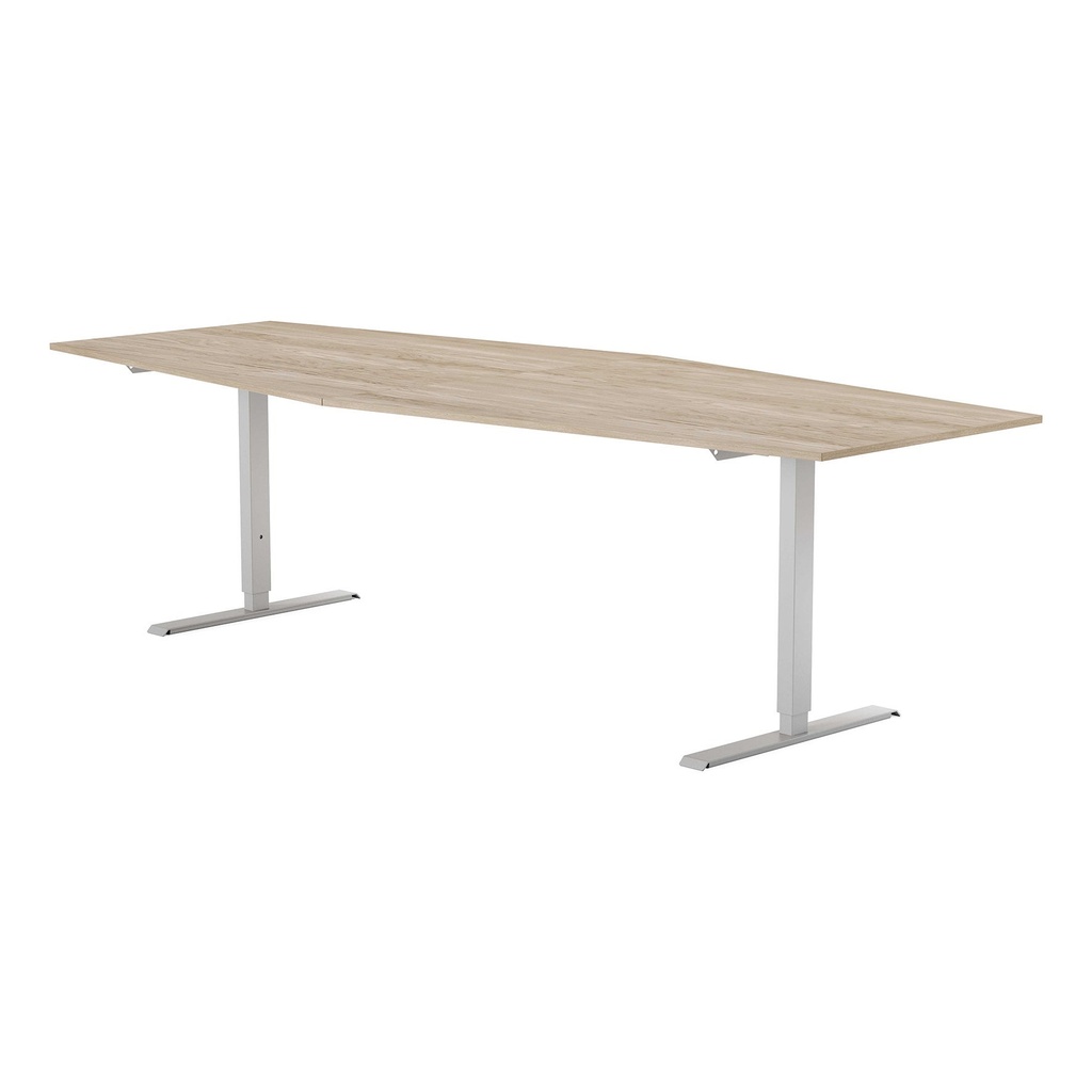 Konferensbord 2800x1200 mm Vit ask/Silver