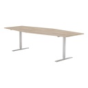 Konferensbord 2800x1200 mm Vit ask/Silver