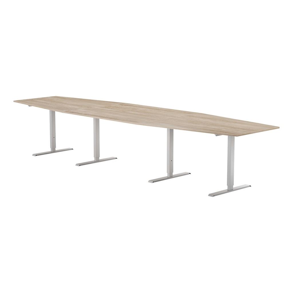 Konferensbord 4200 x 1200 mm Vit ask/Silver