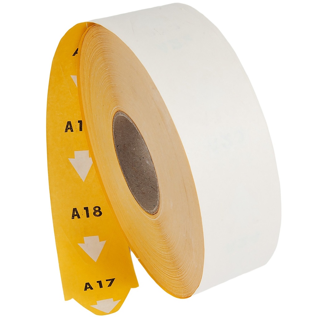 Köbiljett T80 40x75 mm gul
