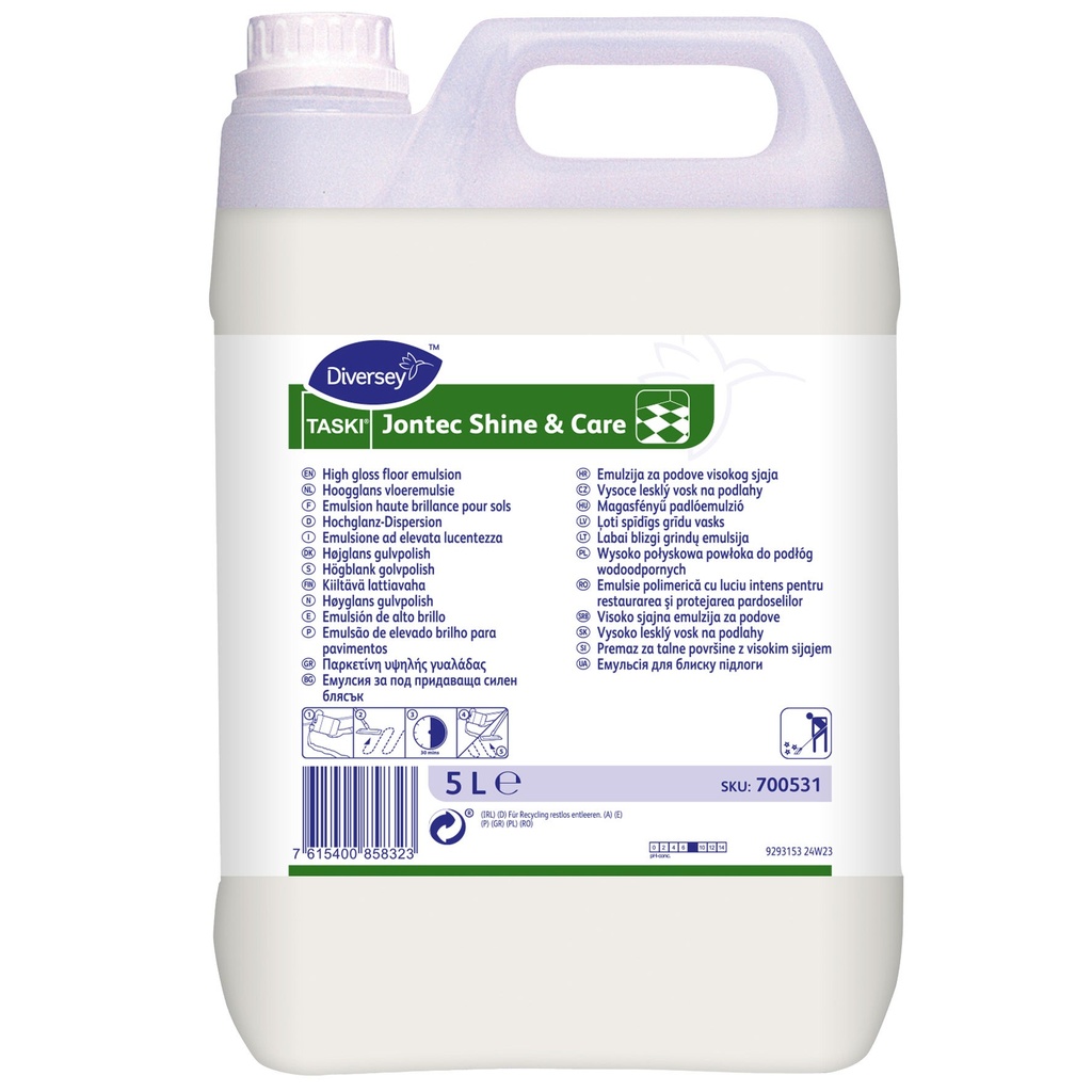 Golvpolish högblank Jontec Shine & Care 5 liter