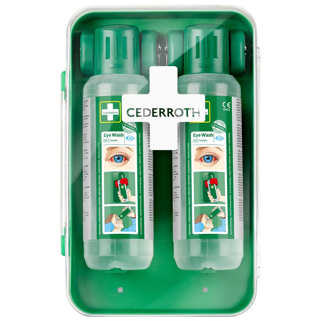 Ögonduschskåp Cederroth inkl 2x500 ml
