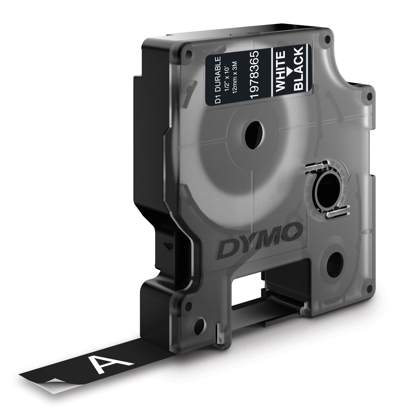 [2045031] Märkband Dymo D1X vit/sv. 12mm