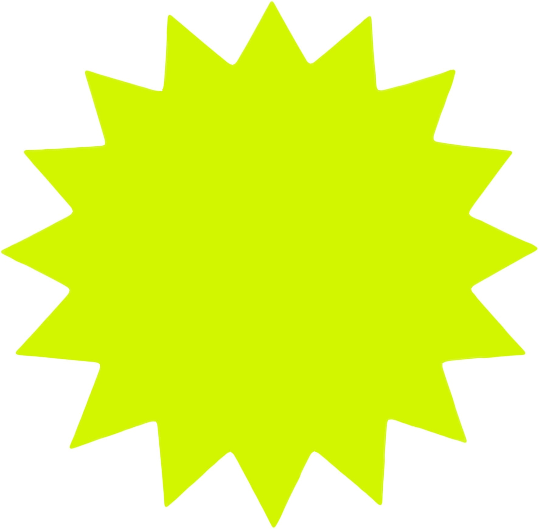 [2278021] Stjärna 180 mm fluor gul 25 st/fp