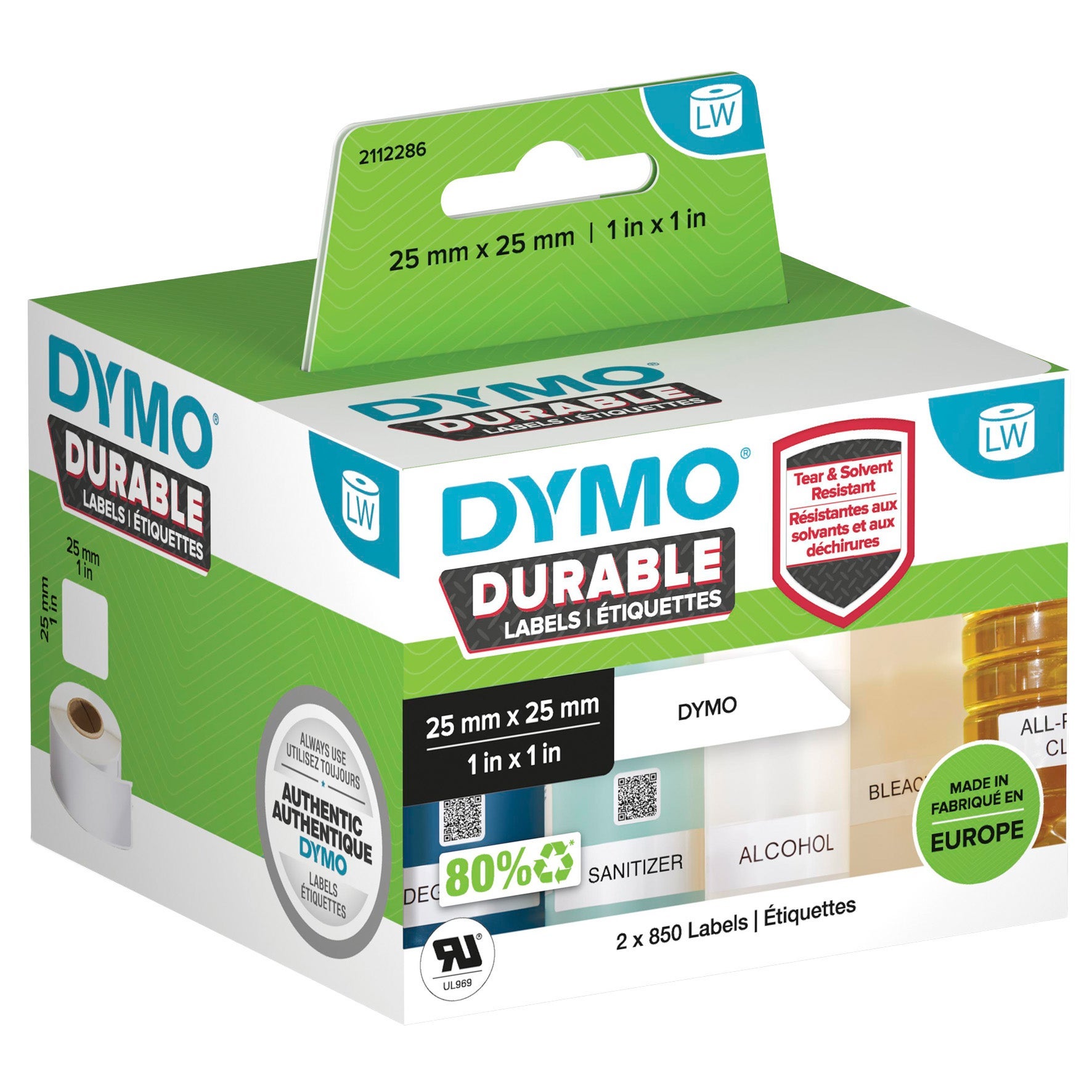 [2275793] Etikett Dymo X-tålig 25x25mm