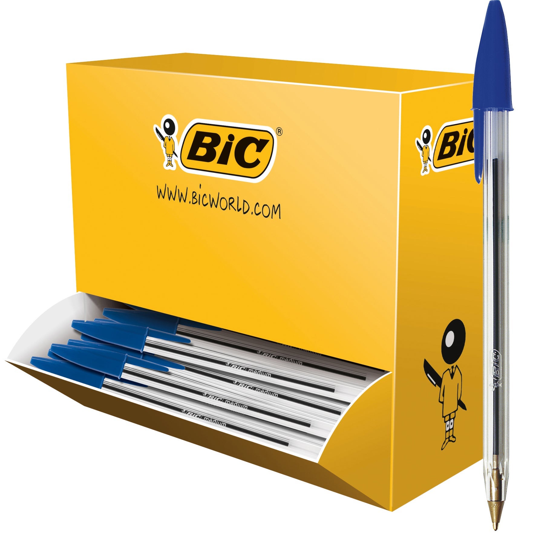 [2213007] Kulpenna Bic Cristal blå 100 st/fp