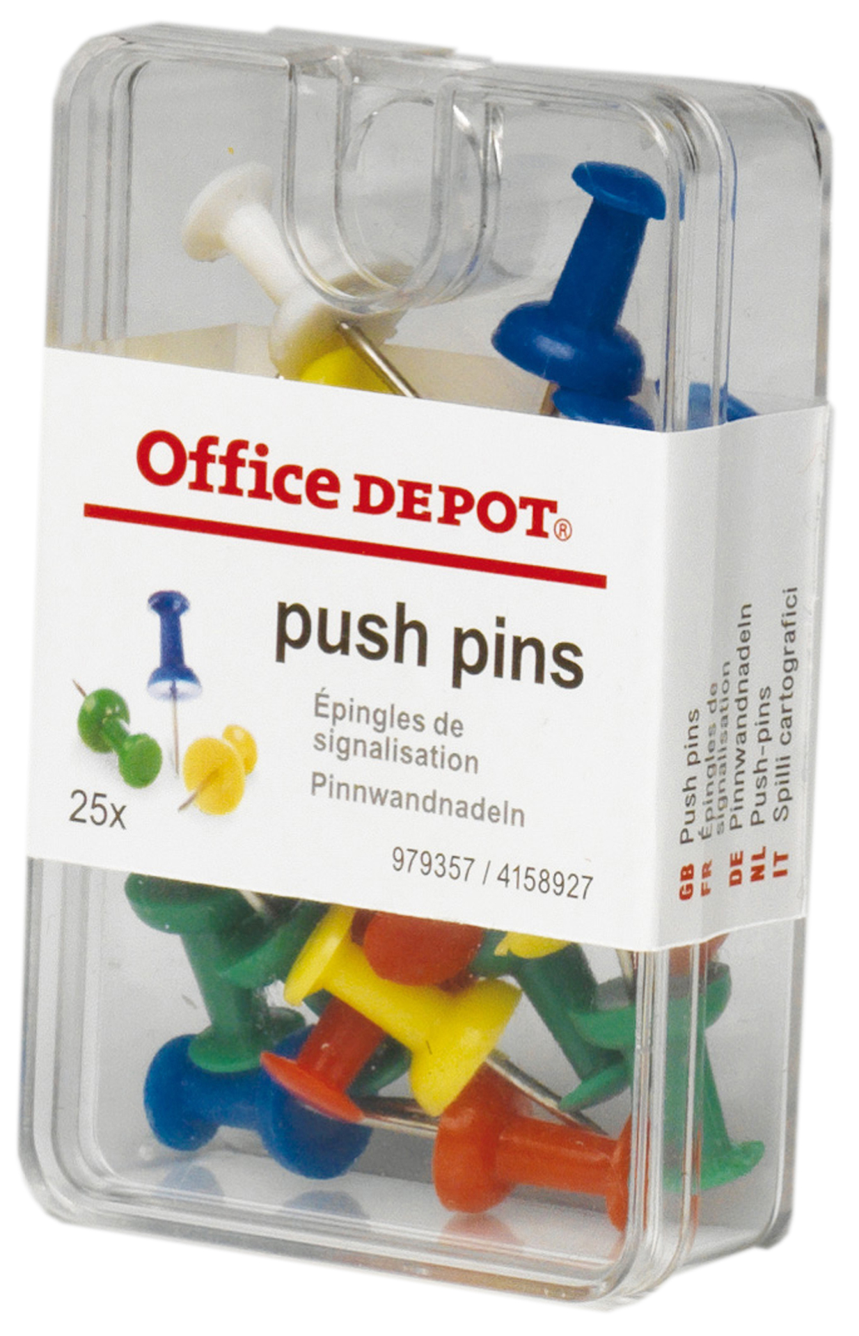 [2336079] Kartnålar Push-pin sort.f 25/f