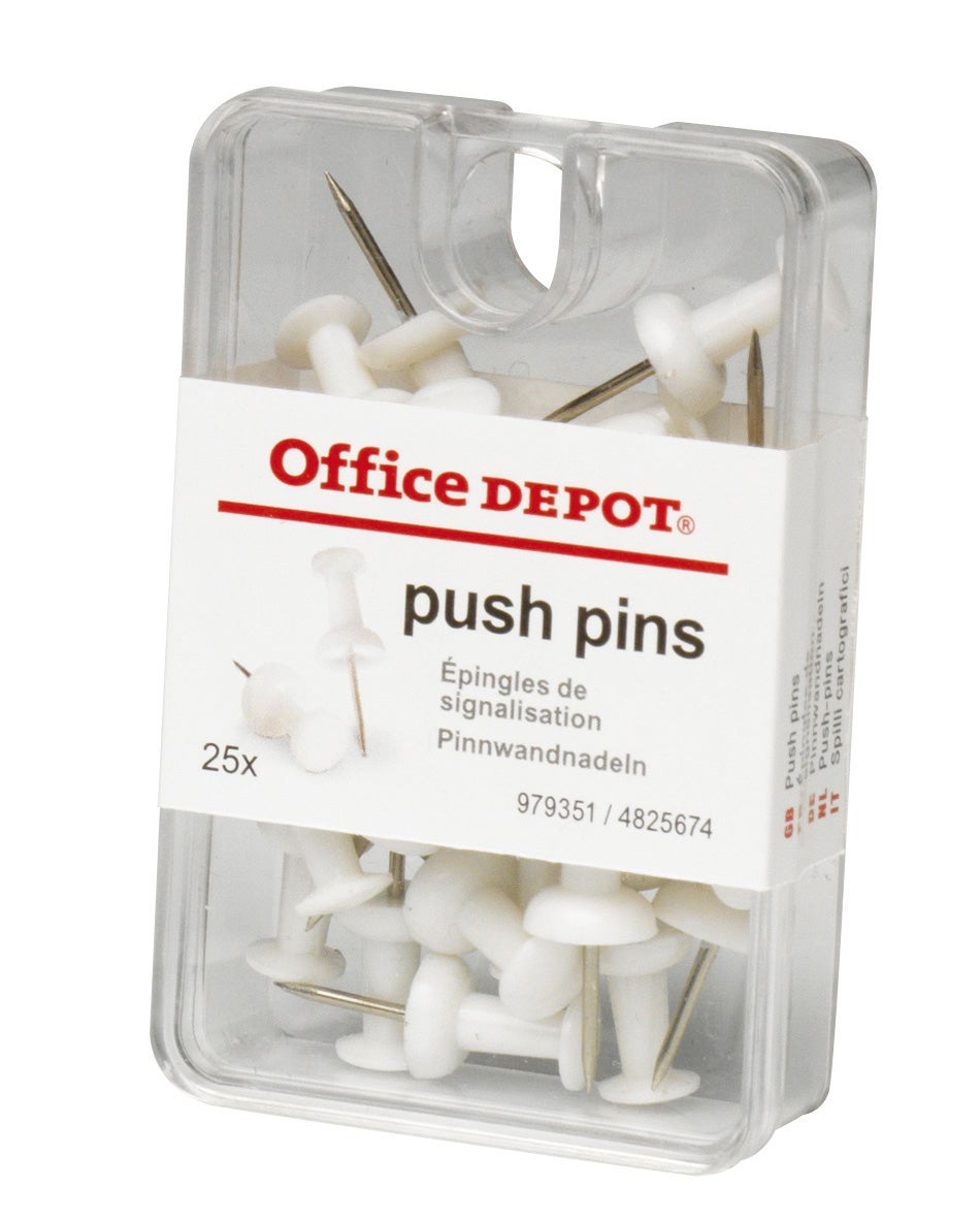 [2336070] Kartnålar Push-pin vit 25 st/fp