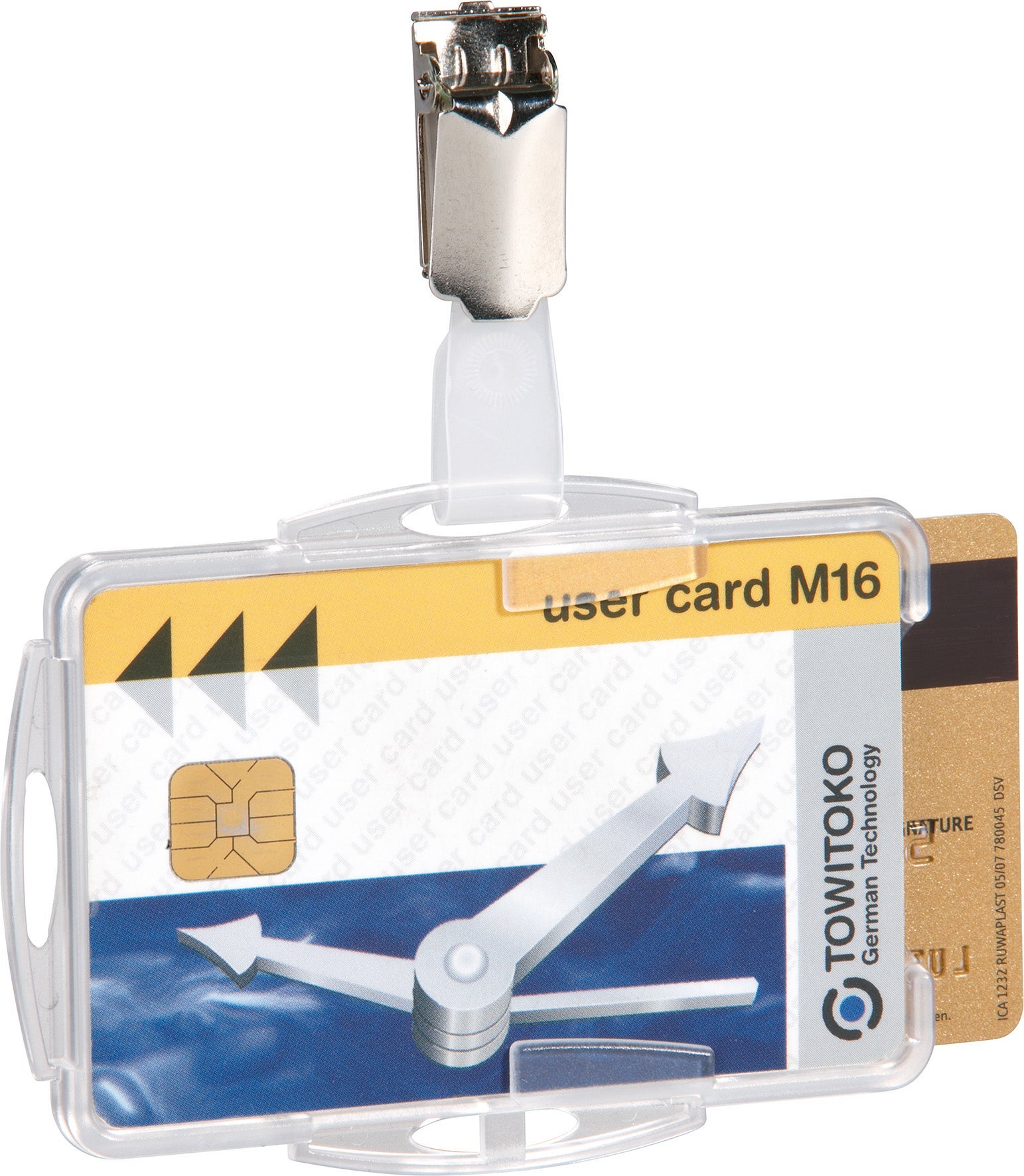 [8553007] Korthållare 2 öppen hängsel transparent 25 st/fp