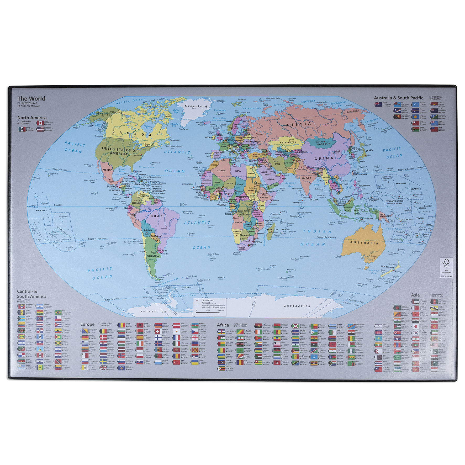 [2367031] Skrivunderlägg Världskarta