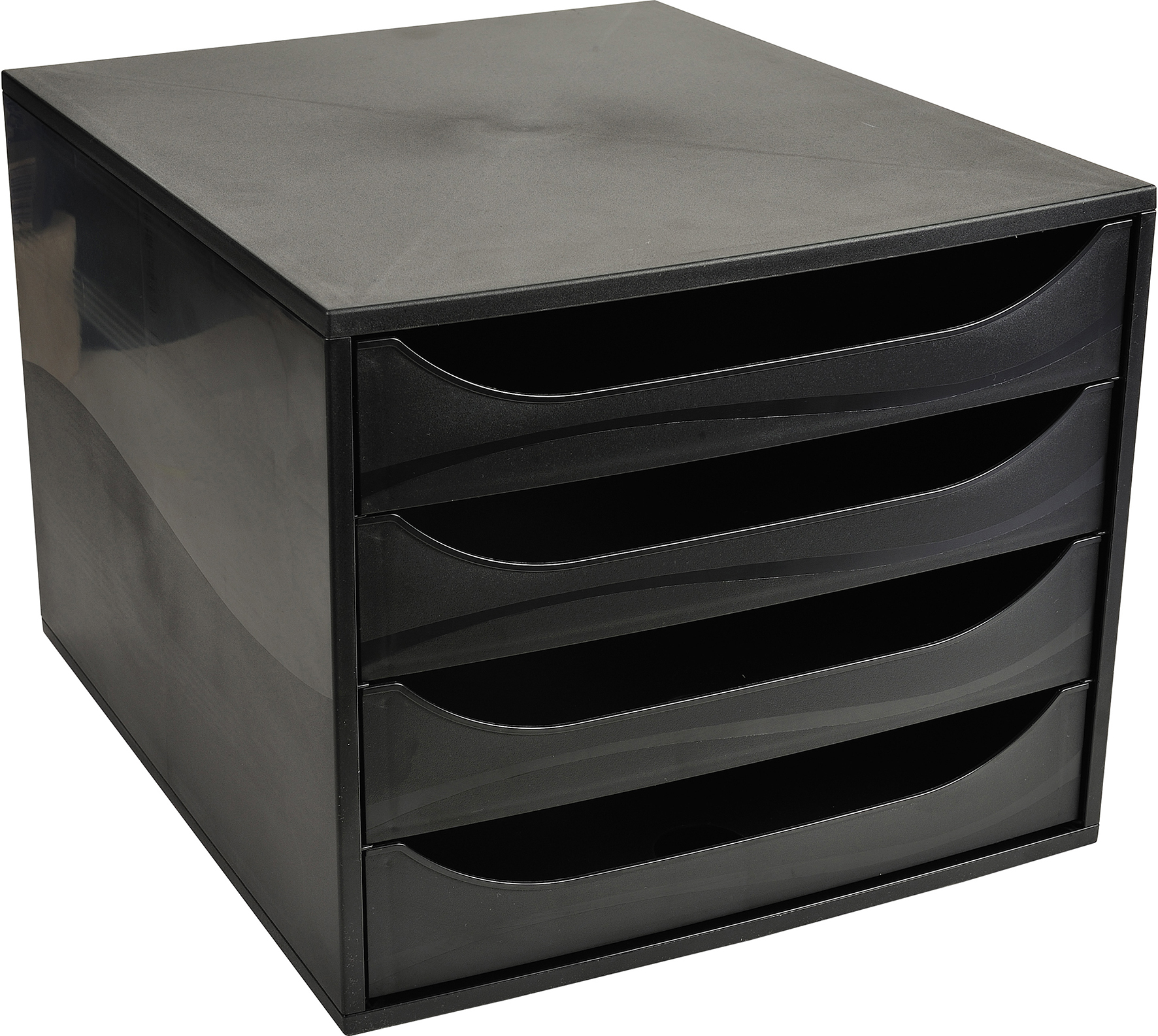[2362514] Förvaringsbox  4-låd svart
