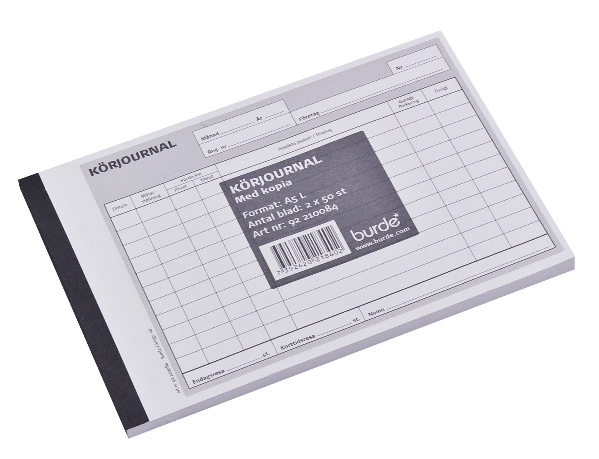 [2011250] Körjournal A5L 2-färg 2x50blad