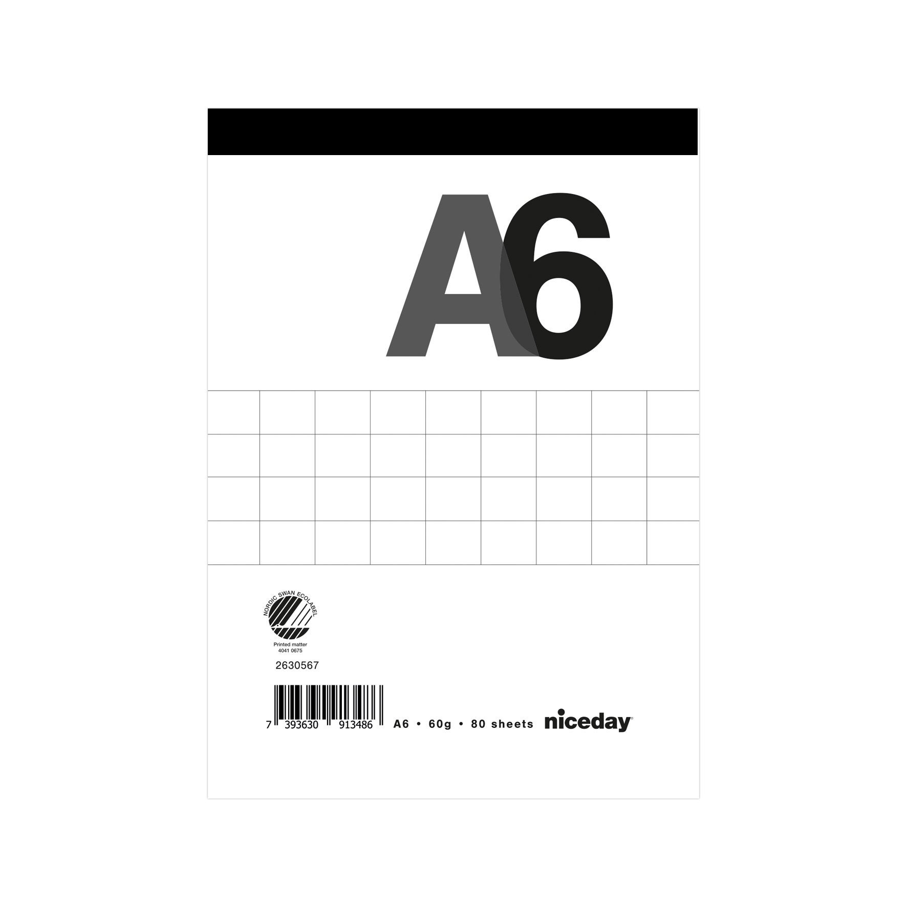 [2630567] Perforerat block A6 80blad rutat