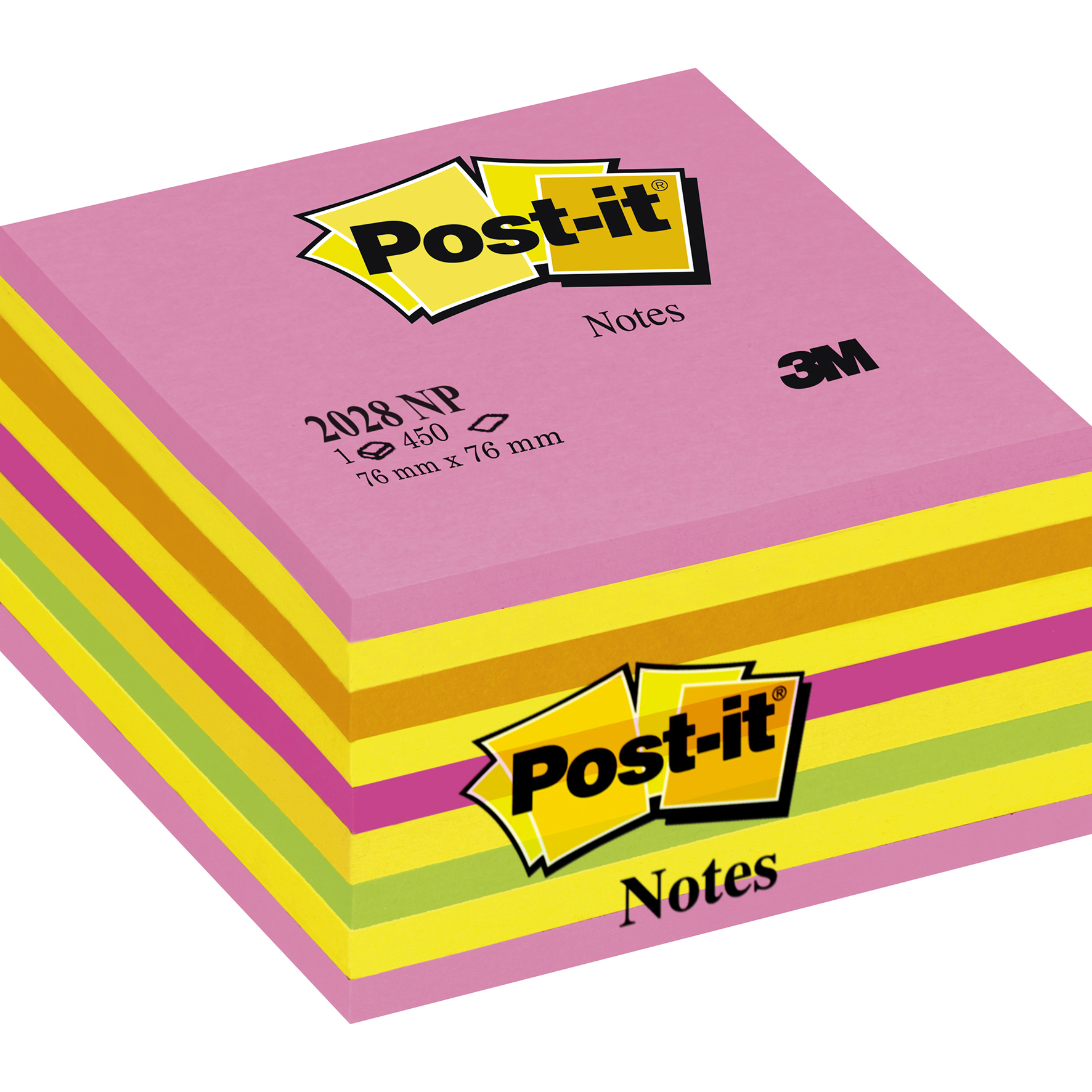 [2631044] Post-it kub 76x76 rosa
