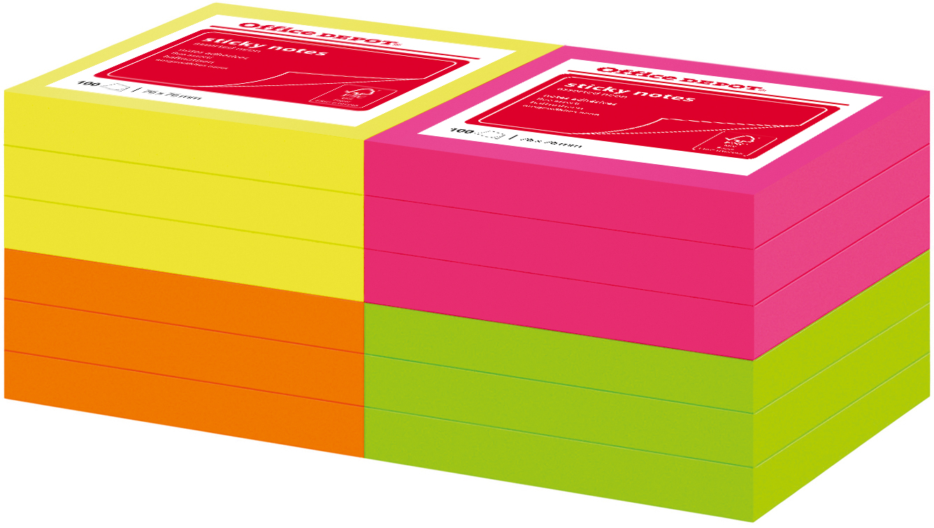 [2631923] Notis Office Depot 76x76 neon