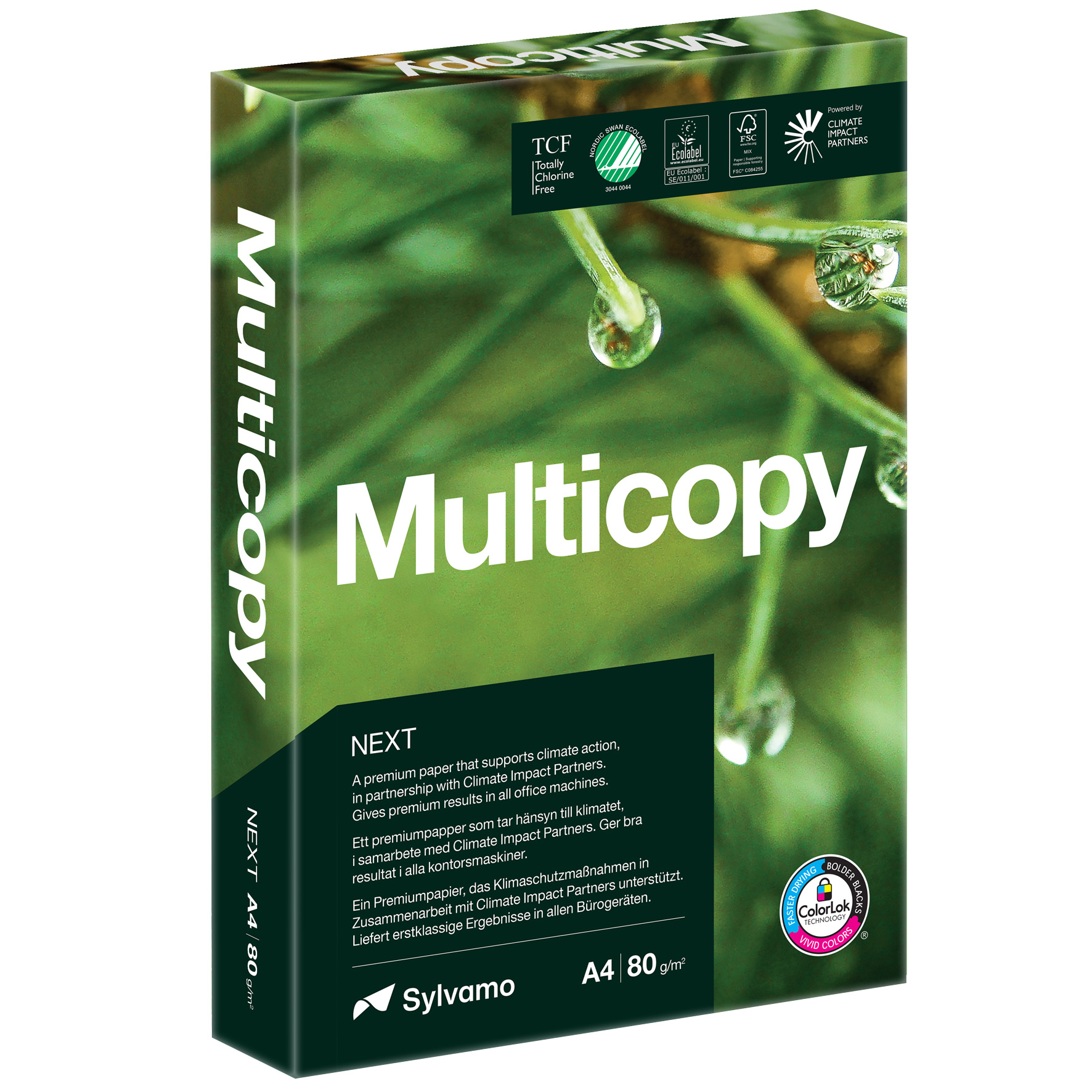 [1158004] Kopieringspapper Multicopy Zero A4 hålat 80g 500/fp