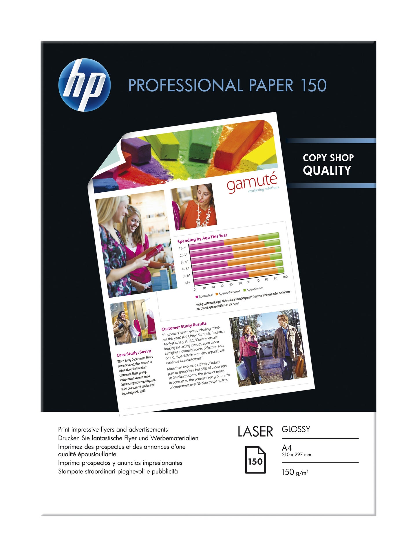 [1051678] Laserpapper HP A4 glossy 150/fp