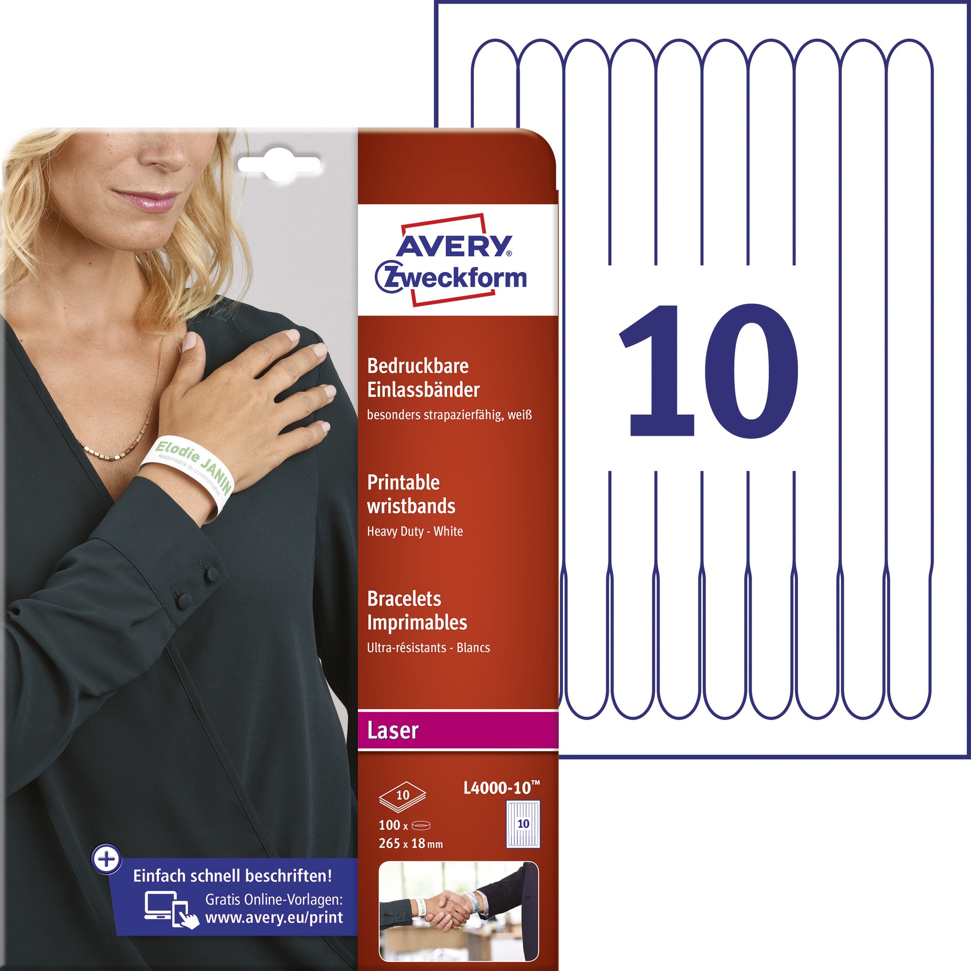 [5922060] Armband Avery L4000-10 100/fp