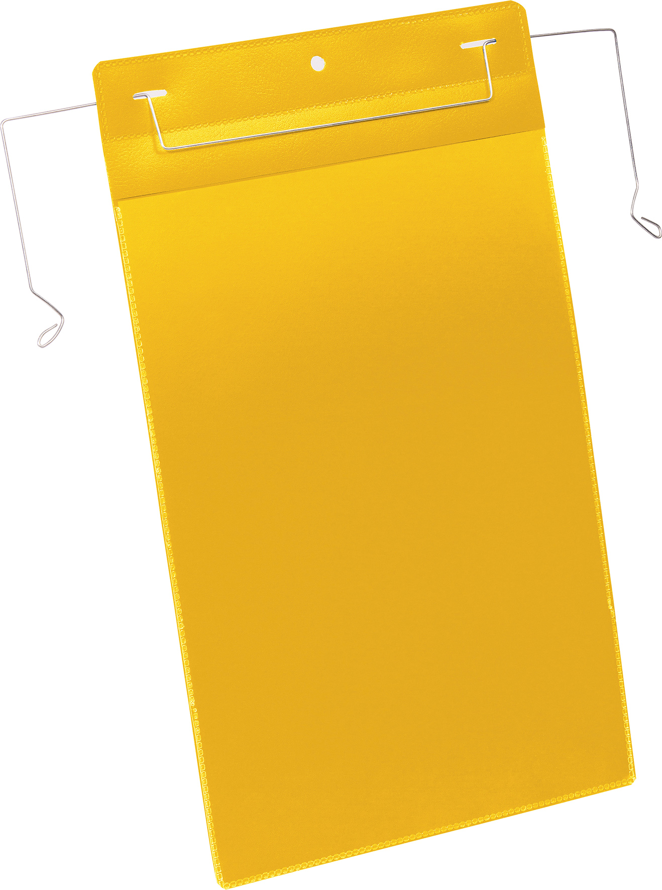 [8552736] Plastficka A4S trådbygel gul