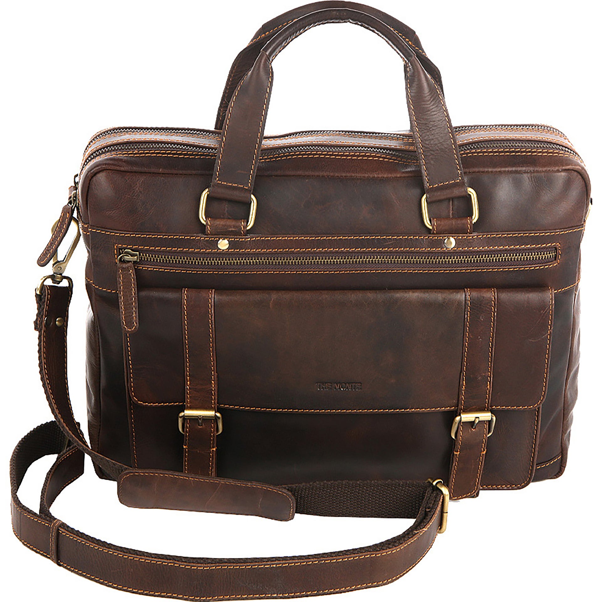 [8559223] Datorväska skinn 14" Brun