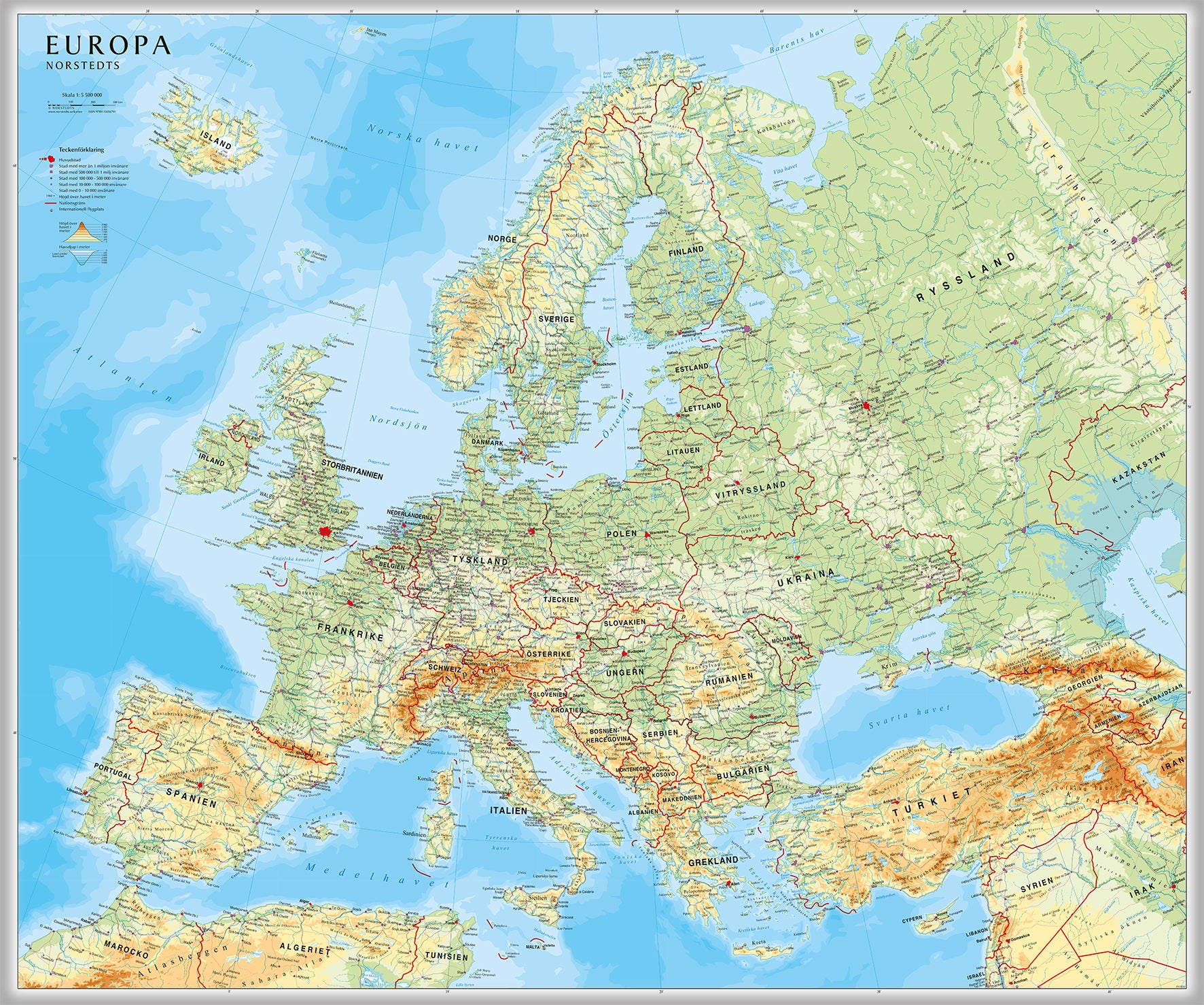 [2714620] Europakarta 1:5,5milj 98x82cm