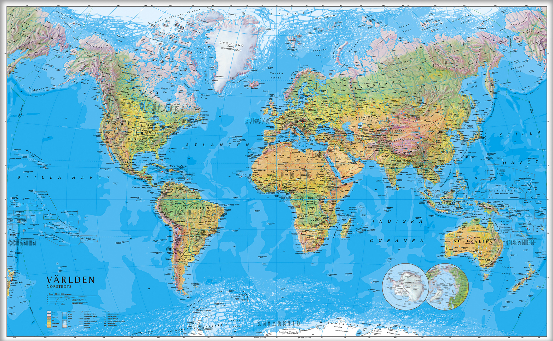 [2714625] Världskarta 1:30milj  137x85cm