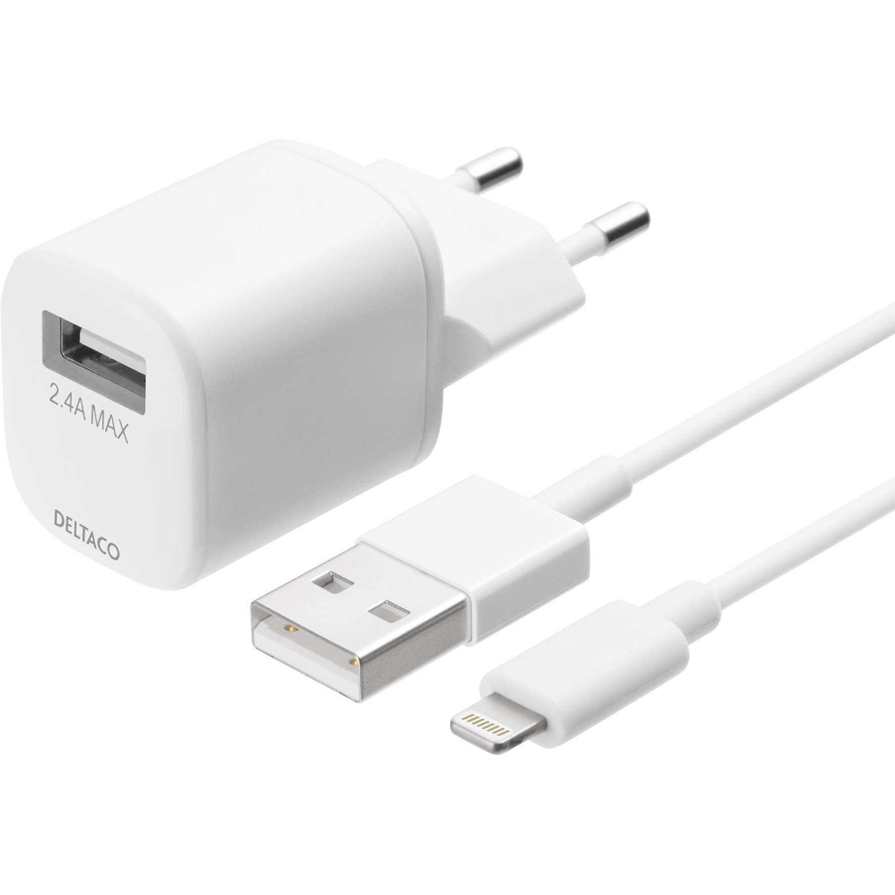 [8556507] Väggladdare USB-A/Lightning 1m