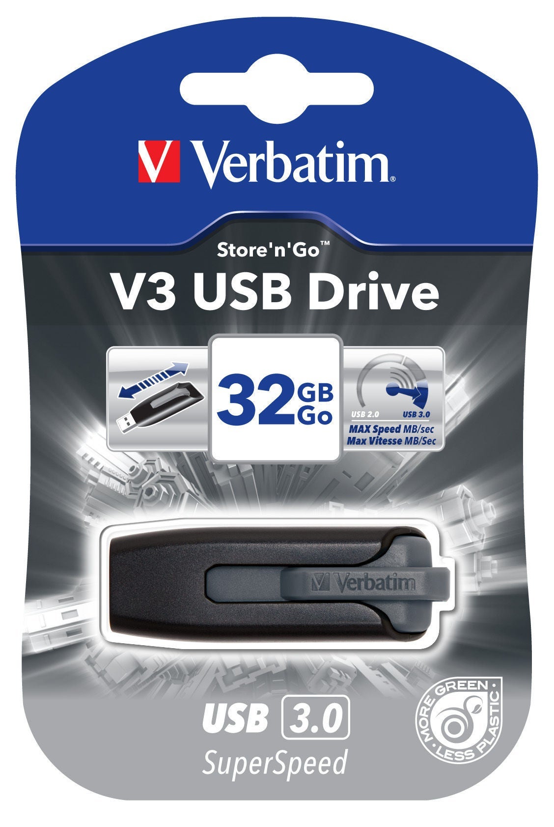 [5452267] USB 3.0 Verbatim V3 32GB Svart