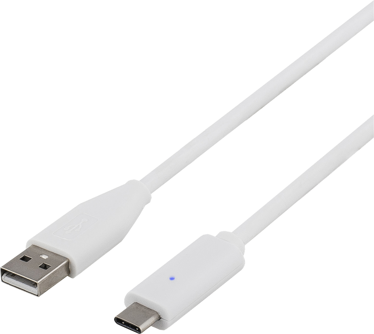 [5993066] USB-C - A 2.0 Deltaco vit 2m