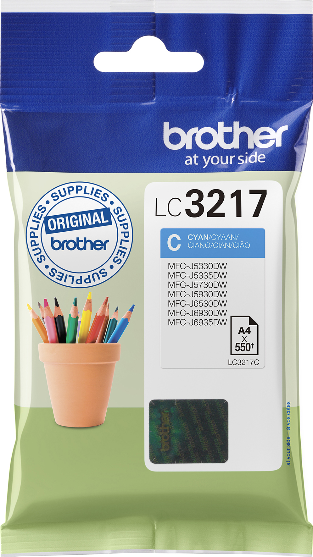 [5701316] Bläck Brother LC-3217C Cyan