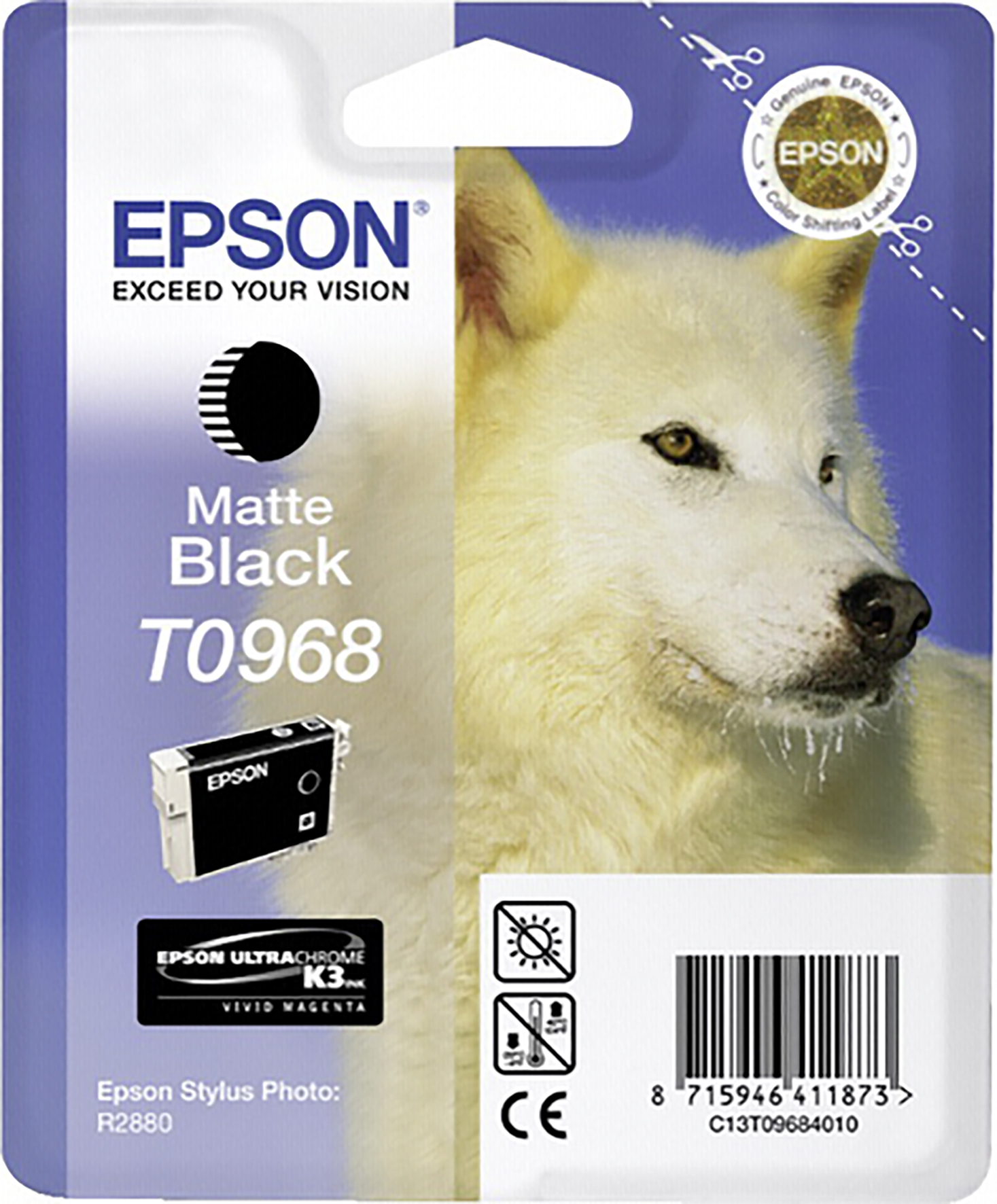 [5701184] Bläck Epson T0968 matt svart