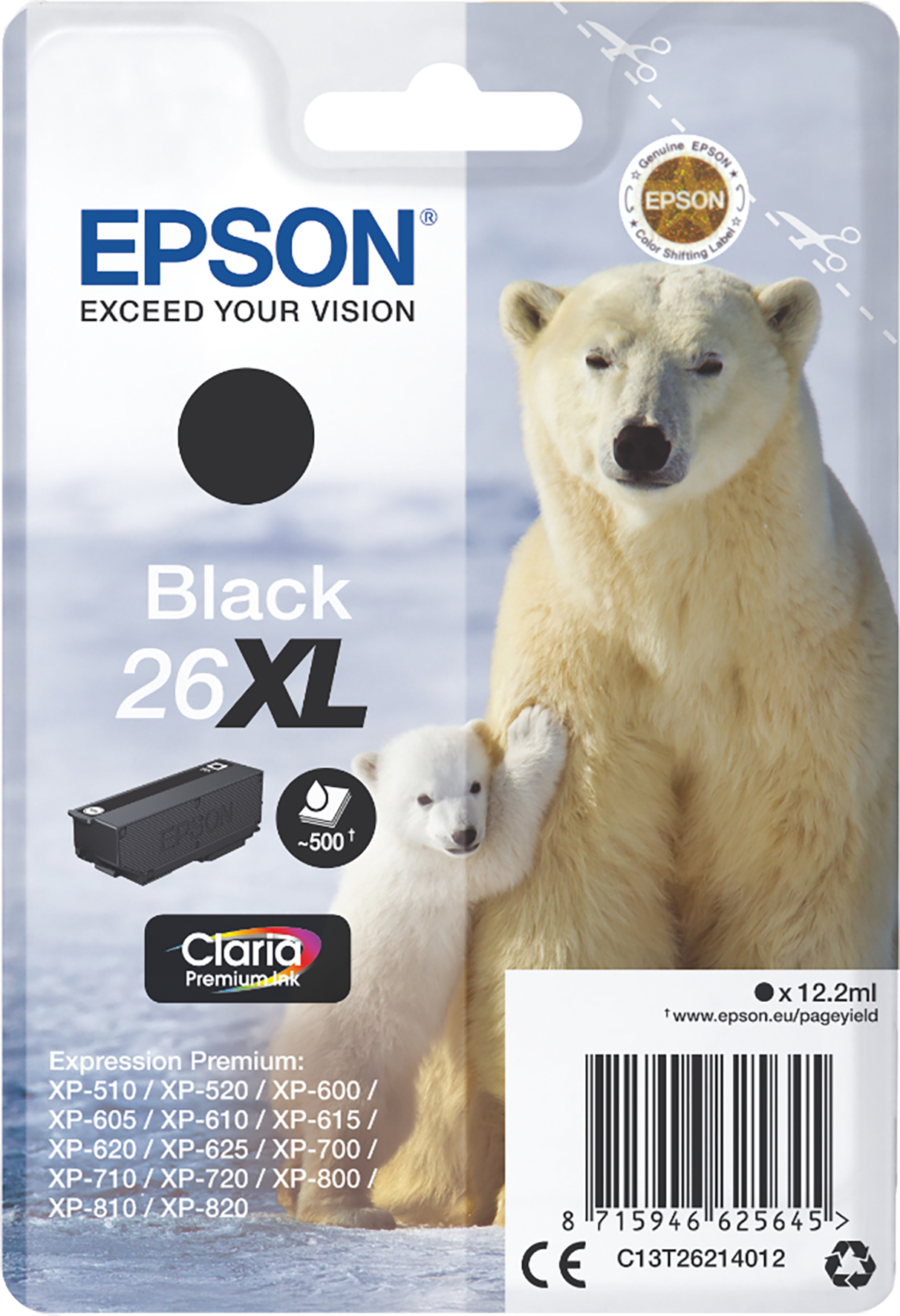 [5701356] Bläck Epson 26XL svart